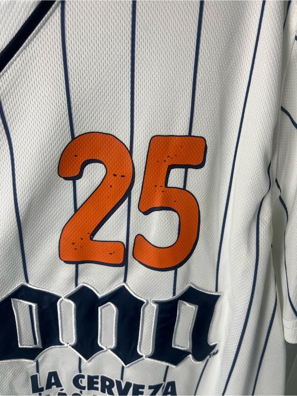 Corona White Pinstripe Baseball Jersey - Picture 2 of 6